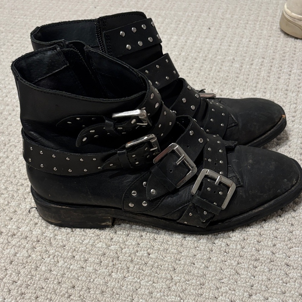 Top Shop Buckle Ankle Boots